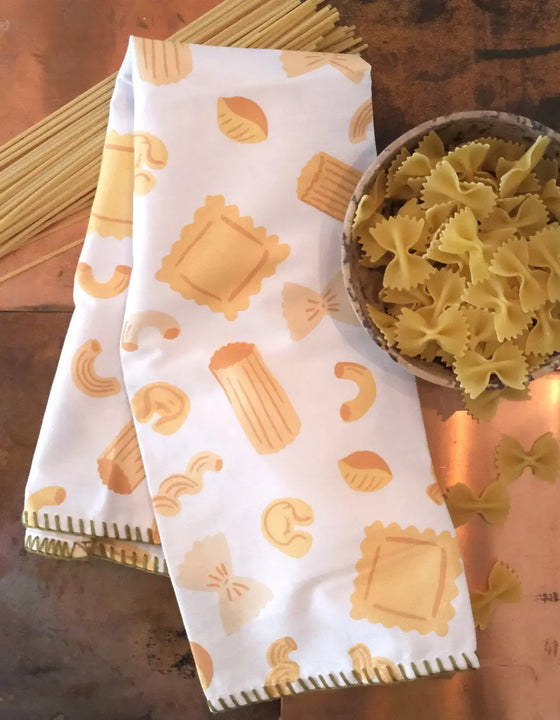 Pasta Shapes Cotton Tea Towel