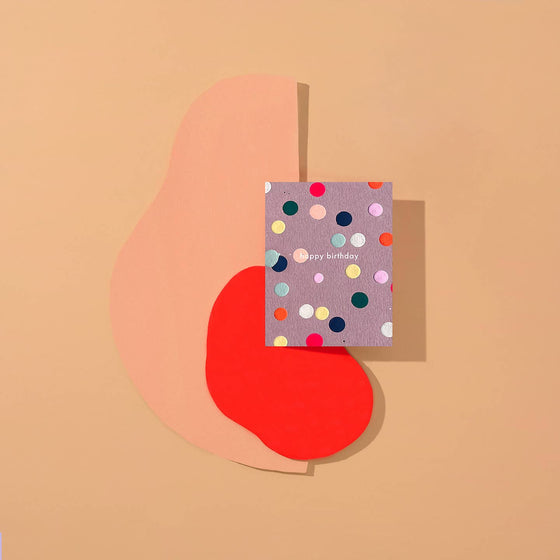 Happy Birthday Card with Dots