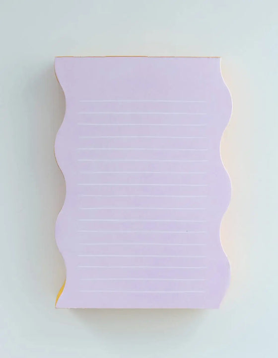 Wavy Shaped Notepad | Lilac + Tangerine