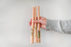 Floral Inlaid Taper Candles - Set of 3