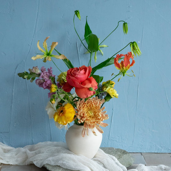 Mother's Day Flowers Arranged in a Vase