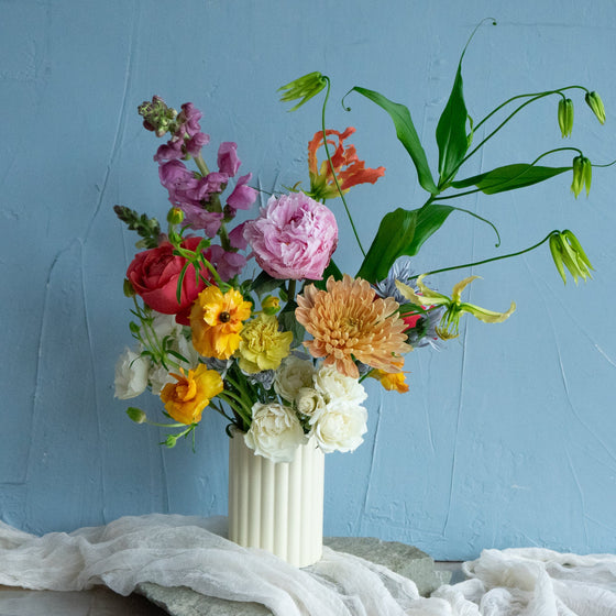 Mother's Day Flowers Arranged in a Vase