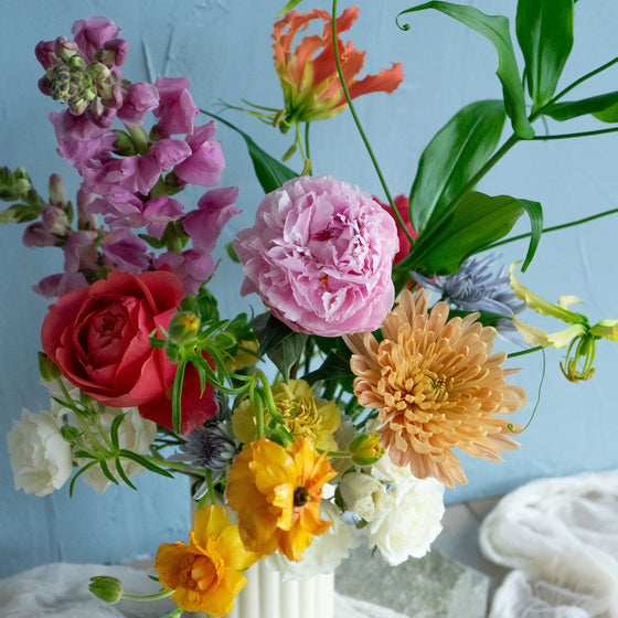 Mother's Day Flowers Arranged in a Vase