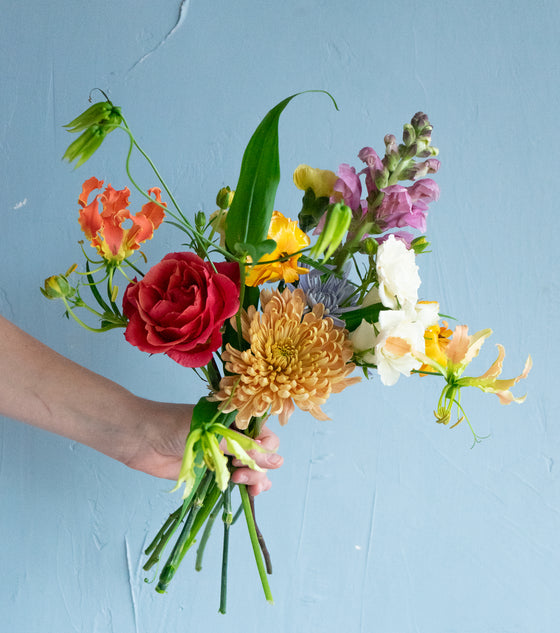 Mother's Day Flowers Wrapped in Paper