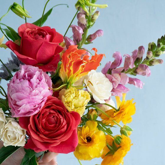 Mother's Day Flowers Wrapped in Paper