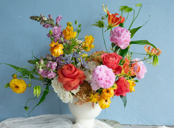 Mother's Day Flowers Arranged in a Vase