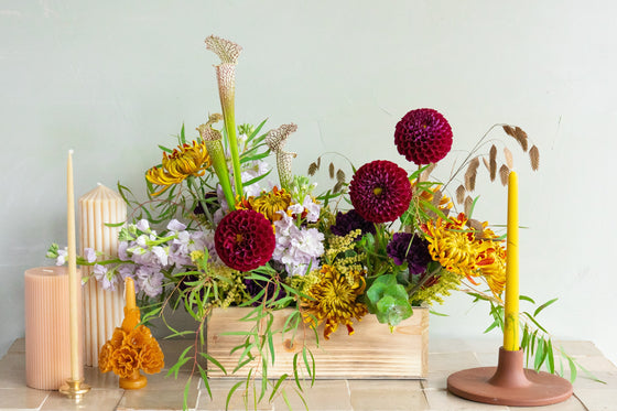 Thanksgiving Flowers: Arranged in a Vase