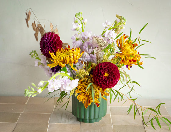 Thanksgiving Flowers: Arranged in a Vase