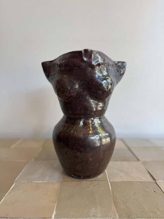 Vintage Brutalist Bodice Vase