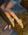 Sheer Floral Socks