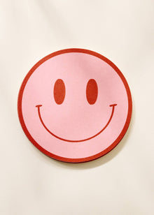  Peach and Tomato Smile Coasters - Set of Four