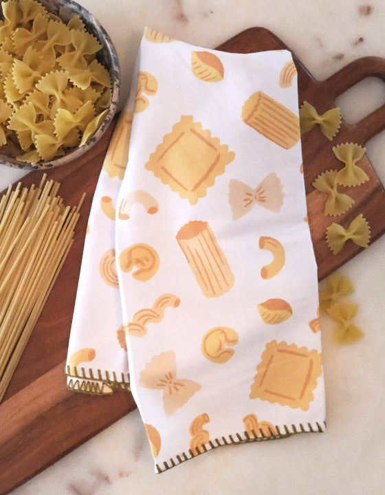 Pasta Shapes Cotton Tea Towel