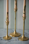 Floral Inlaid Taper Candles - Set of 3