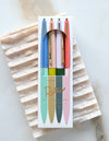 Retro Pen Set of Four | Rainbow