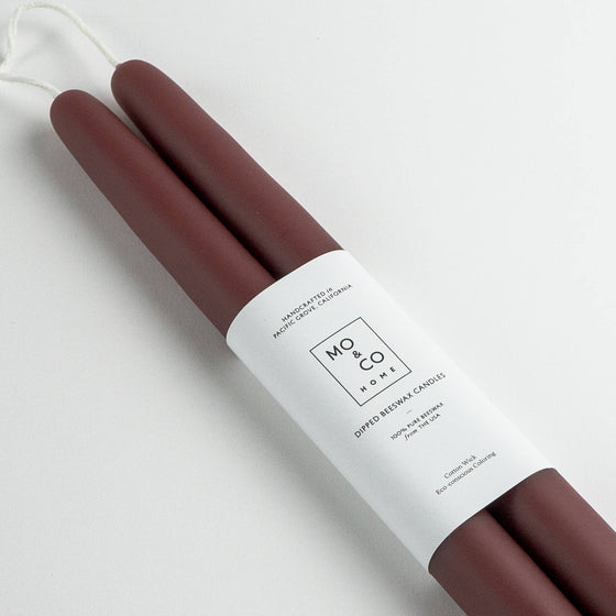 Mo&Co. Dipped Beeswax Taper Candles