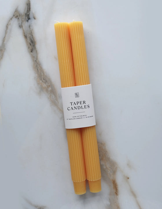 Fluted Taper Candle Pair