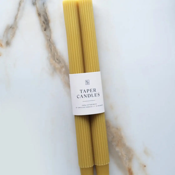 Fluted Taper Candle Pair