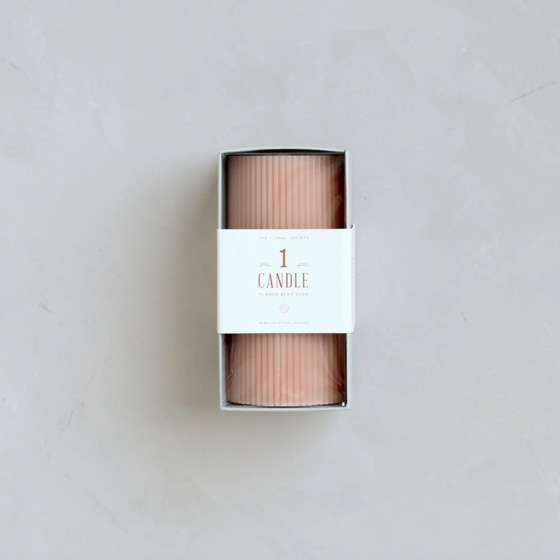 Fancy Ribbed Pillar Candle