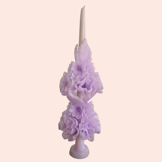 Oaxacan Floral Candle