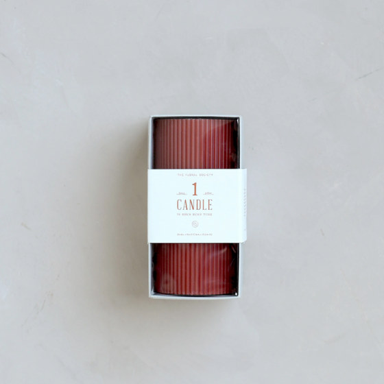Fancy Ribbed Pillar Candle