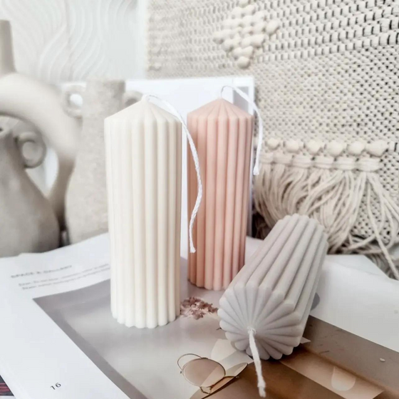 Fluted Pillar Candle