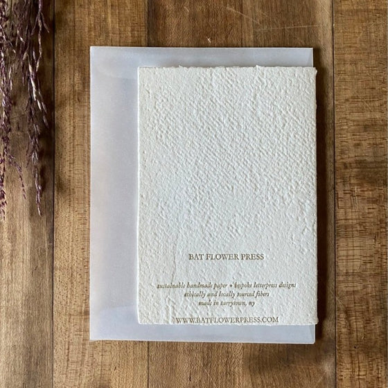 Ginkgo Handmade Blank Card