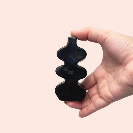 Mini Black Curvy Vase