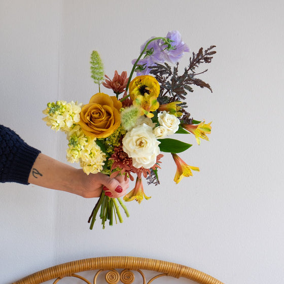 Flowers Wrapped in Paper